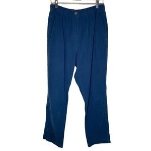 80s Blue Corduroy Elastic Waist Pants